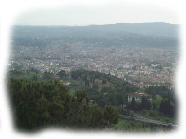 Blick von Fiesole auf Florenz